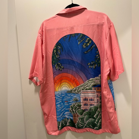 Zara Pink Casual Button Down Shirt with Retro Vibes - Picture 2 of 4